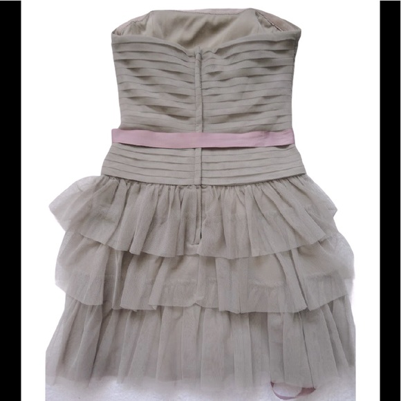 BCBGMaxAzria tiered pleated mini strapless dress 0 - Picture 5 of 9